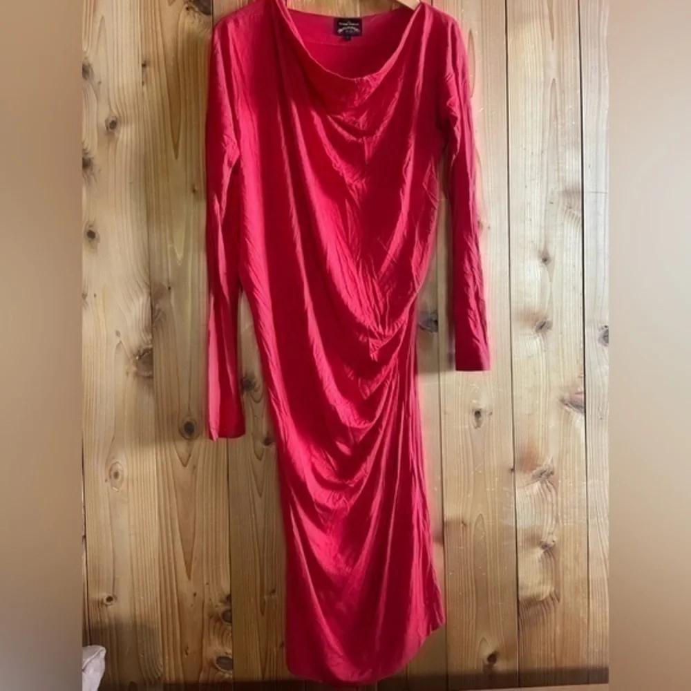 vivienne westwood anglomania red dress Vivienne Westwood Anglomania Red One Shoulder Dress w Assymetrical Hem NEW at 1stDibs